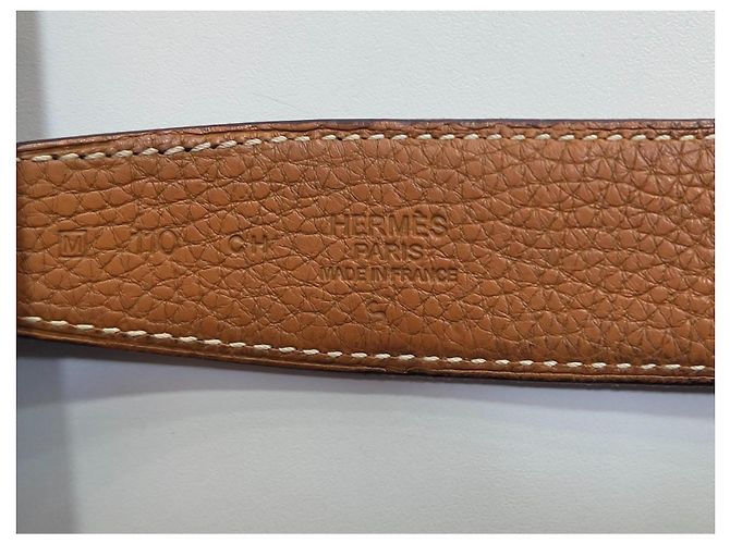 Hermès H Gürtel Reversibel Leder Schwarz/Braun - Ansicht 8