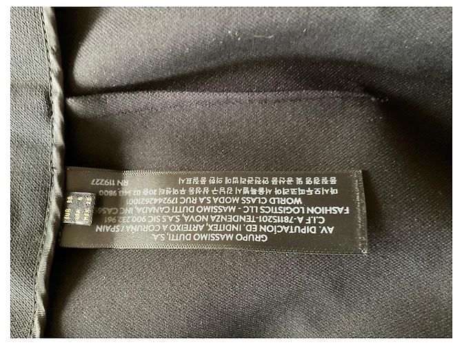 Massimo Dutti Plisseerock Schwarz mit Schnalle - Ansicht 5