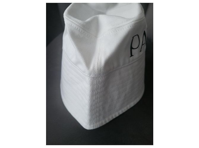 Jean Patou Patou Cappello a Secchiello Bianco in Cotone - vista 3