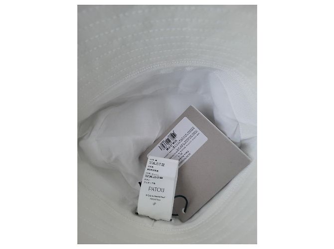 Jean Patou Patou Cappello a Secchiello Bianco in Cotone - vista 4