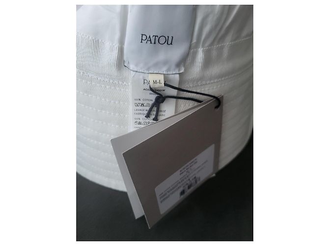 Jean Patou Patou Cappello a Secchiello Bianco in Cotone - vista 5