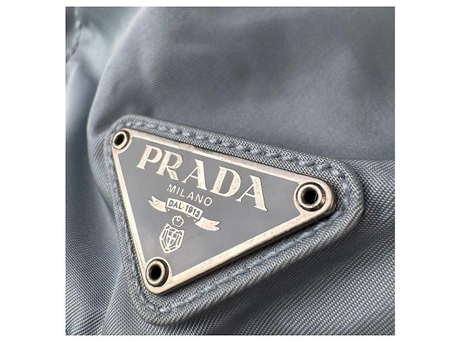 Mochila Prada Tessuto em nylon azul bebé e amarelo - vista 2