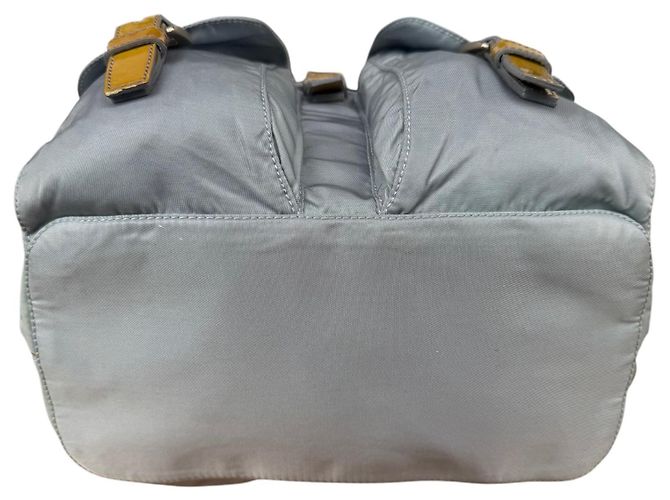 Mochila Prada Tessuto em nylon azul bebé e amarelo - vista 3
