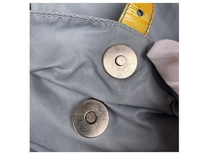 Mochila Prada Tessuto em nylon azul bebé e amarelo - vista 9