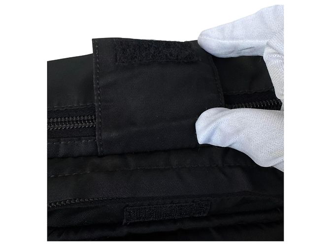 Prada Sac Banane Nylon Tessuto Noir - vue 11
