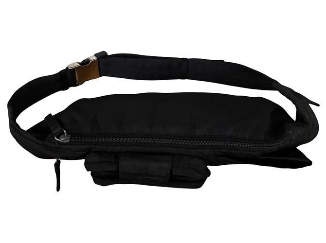 Prada Sac Banane Nylon Tessuto Noir - vue 12