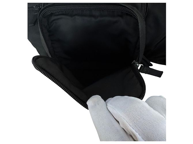 Prada Sac Banane Nylon Tessuto Noir - vue 4