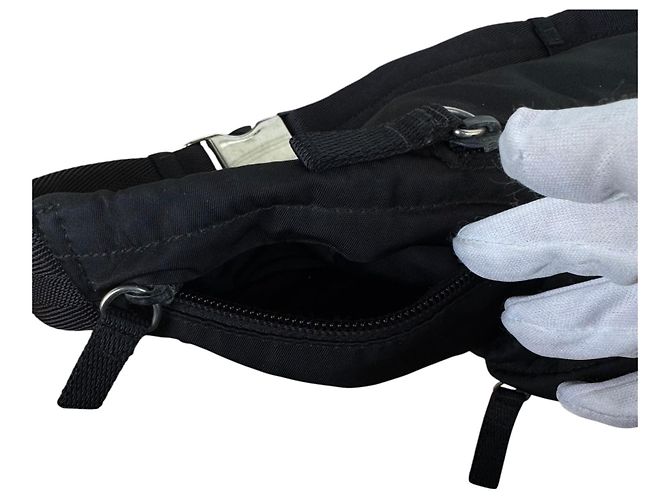 Prada Sac Banane Nylon Tessuto Noir - vue 7