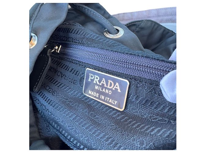 Prada Tessuto Nylon Backpack Dark Navy - view 11