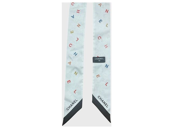 Chanel slim Foulard weiß multicolor - Ansicht 4