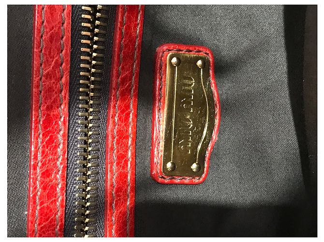 Borsa tote Miu Miu in pelle rossa - vista 11