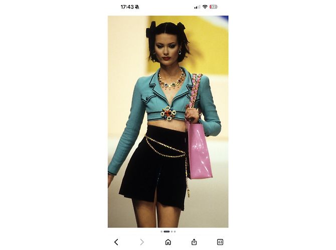 Falda Chanel de lana negra Colección Barbie 1995 - vista 9