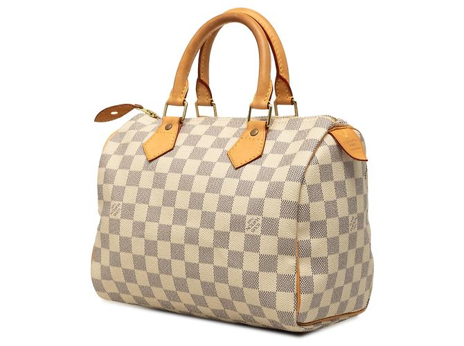 Borsa Boston Louis Vuitton Damier Azur Speedy 25 Bianca - vista 2