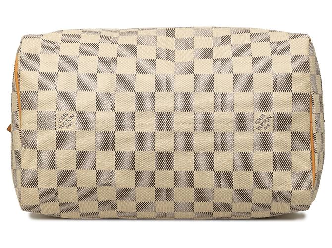 Borsa Boston Louis Vuitton Damier Azur Speedy 25 Bianca - vista 3