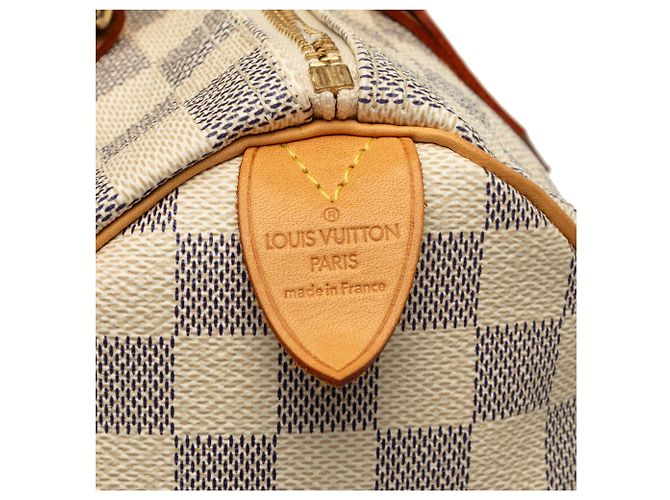Borsa Boston Louis Vuitton Damier Azur Speedy 25 Bianca - vista 5
