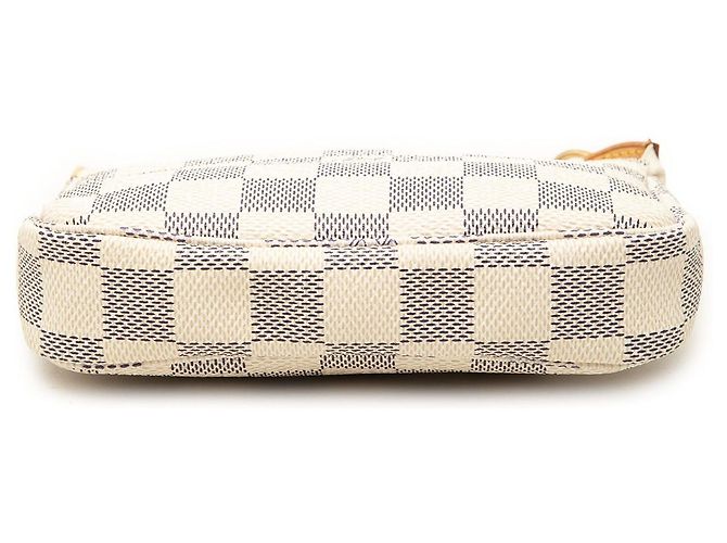 Borsa a mano Louis Vuitton Damier Azur Mini Pochette Accessoires Bianca - vista 3