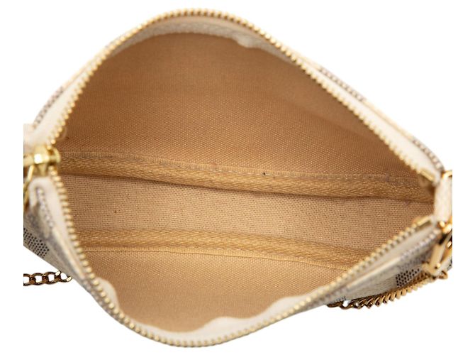 Borsa a mano Louis Vuitton Damier Azur Mini Pochette Accessoires Bianca - vista 4