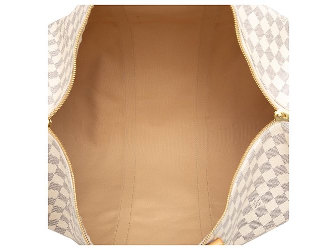 Borsa da viaggio Louis Vuitton Damier Azur Keepall 50 Bianca - vista 4