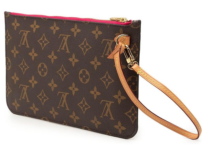 Pochette Louis Vuitton Monogram Neverfull MM Marrone - vista 2