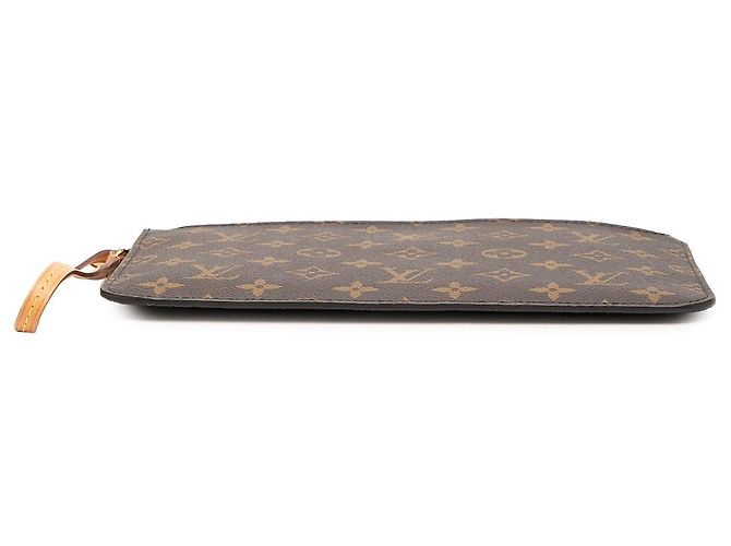 Pochette Louis Vuitton Monogram Neverfull MM Marrone - vista 3