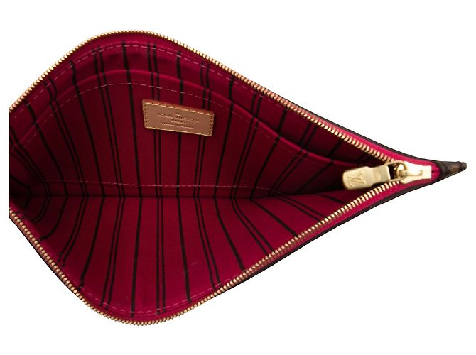 Pochette Louis Vuitton Monogram Neverfull MM Marrone - vista 4