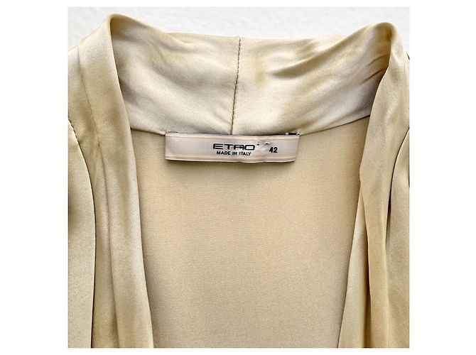 Top in seta Etro con twist frontale - Beige - vista 4