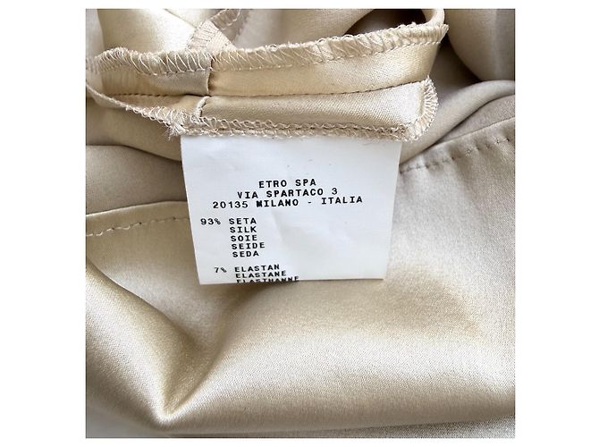 Top in seta Etro con twist frontale - Beige - vista 5