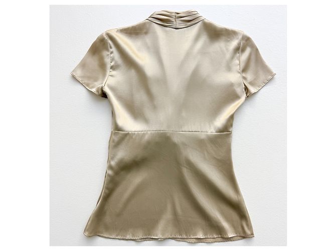 Top in seta Etro con twist frontale - Beige - vista 7