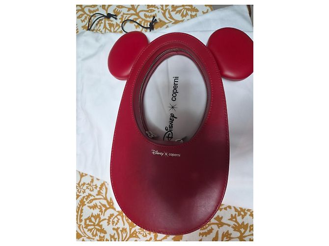 Coperni x Disney Sac à main Mickey Mouse en cuir rouge - vue 3