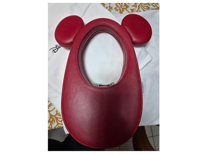 Coperni x Disney Sac à main Mickey Mouse en cuir rouge - vue 4