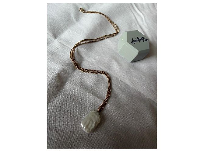 Autre Marque Collana Louis Baugé placcata oro con perla barocca - vista 2