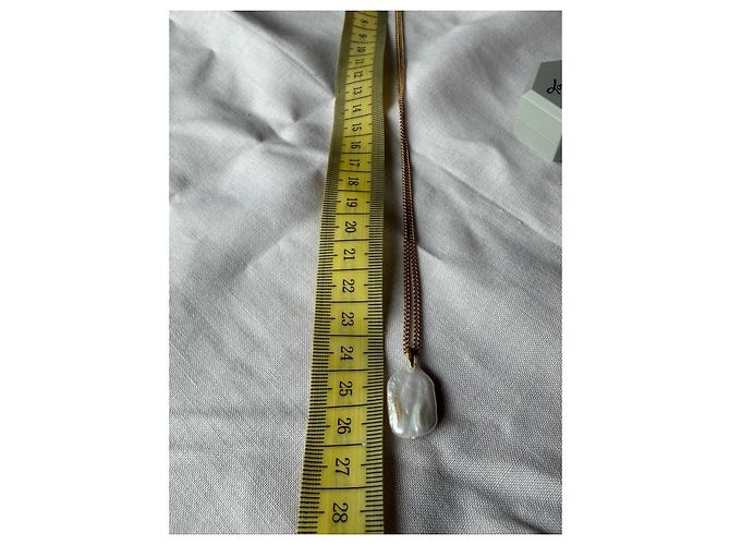 Autre Marque Collana Louis Baugé placcata oro con perla barocca - vista 3