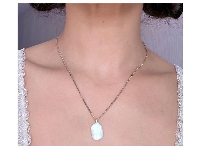 Autre Marque Collana Louis Baugé placcata oro con perla barocca - vista 5