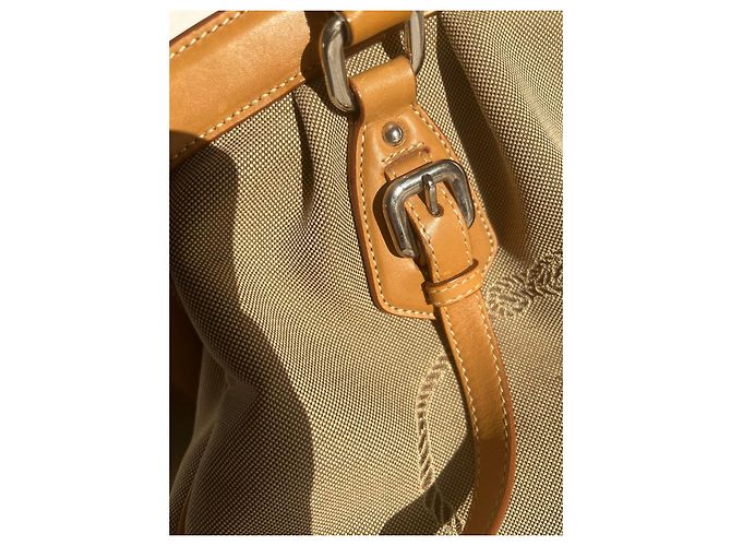 Saco cabas Prada em lona jacquard Corda e couro - vista 7