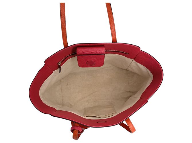 Gucci Borsa Tote Swing Medium in pelle Arancione e Fucsia - vista 5