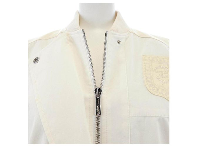 Hermès Nylon Blouson Weiß - Ansicht 8