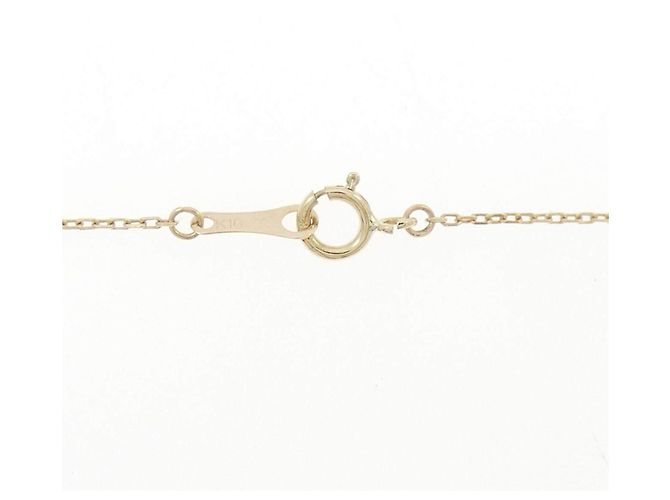 Autre Marque K10 Gelbgold Stern-Diamant-Halskette - Ansicht 5