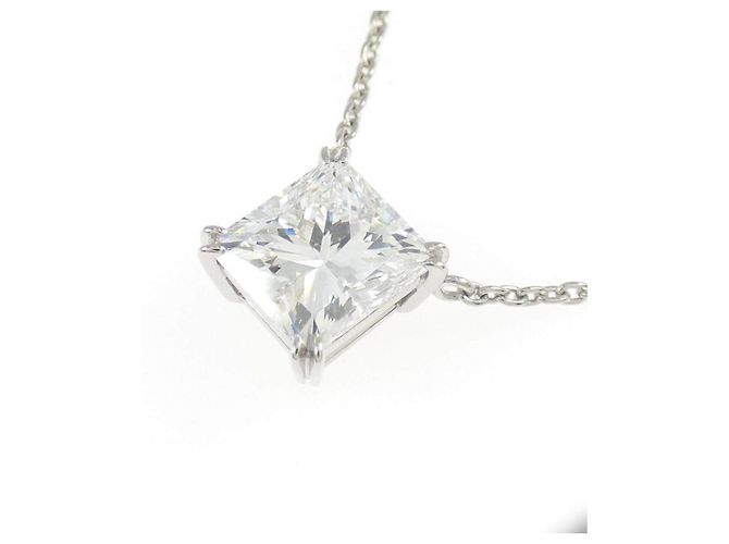 Autre Marque Platin-Diamant-Halskette - Ansicht 3