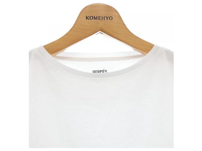 Hermès T-shirt de algodão CHEVRON Cartouche Hermes - vista 5