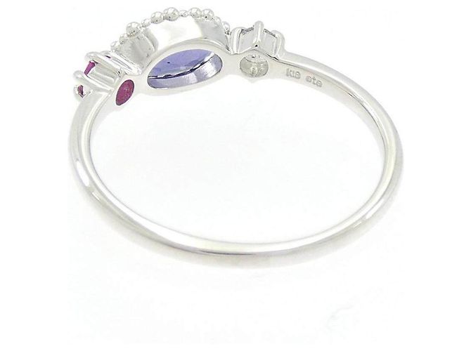 Autre Marque Anello ete Au750 Iolite Rubino Labradorite - vista 3