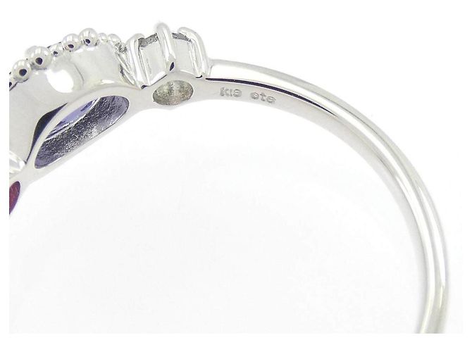 Autre Marque Anello ete Au750 Iolite Rubino Labradorite - vista 4