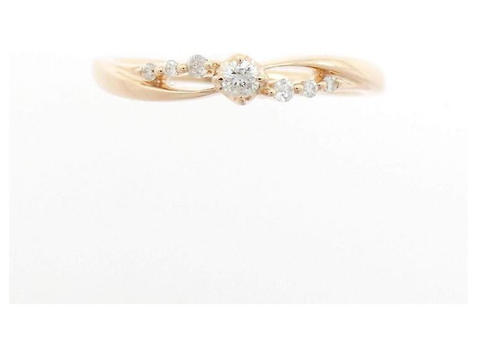 Autre Marque 4℃ K10 Pink Gold Diamantring - Ansicht 2