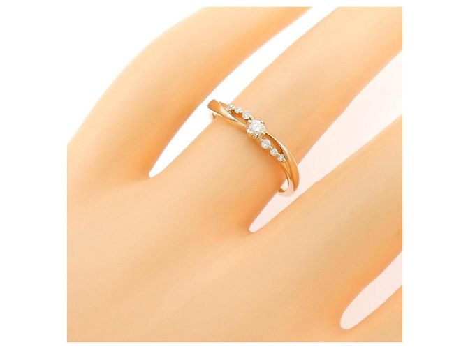 Autre Marque 4℃ K10 Pink Gold Diamantring - Ansicht 5