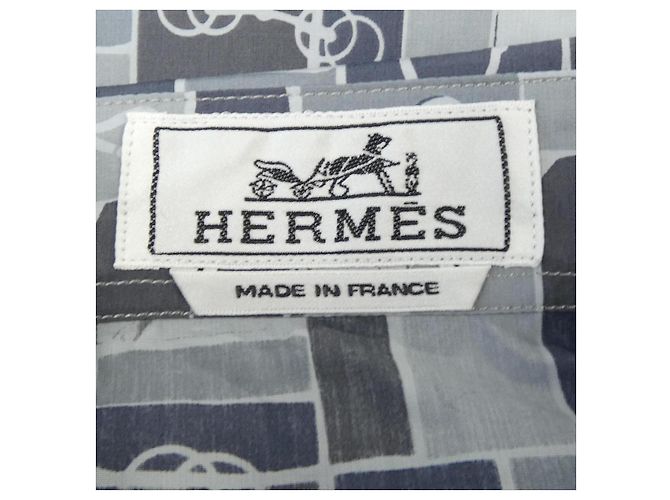 Hermès Hemdbluse in Grau Größe 38 - Ansicht 4