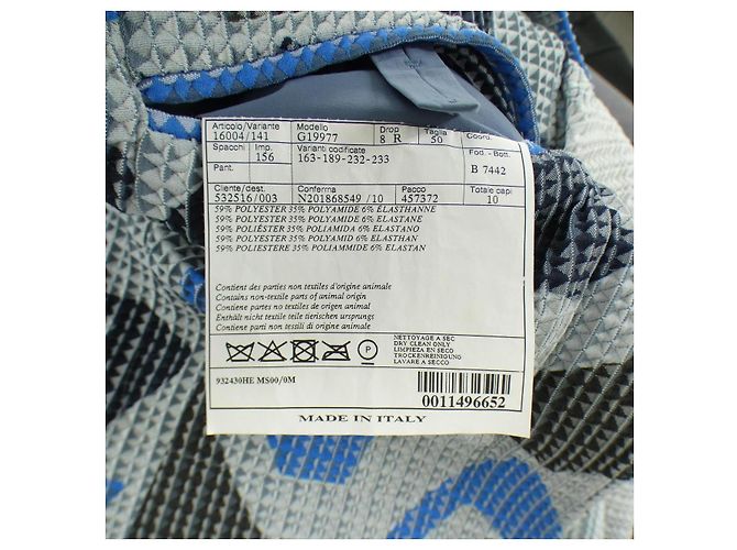 Chaqueta de lana Hermès Gris Negro Azul - vista 3