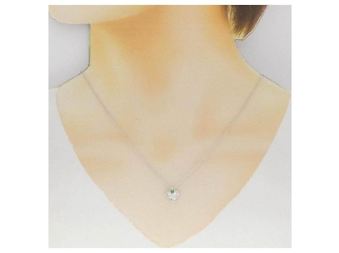 Autre Marque Collana Au750 Granato e Diamante - vista 6