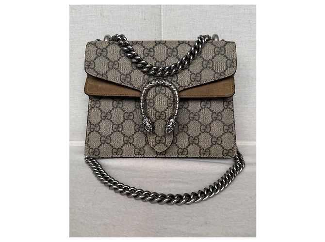 Gucci Dionysus GG Supreme Canvas and Suede Shoulder Bag - view 14