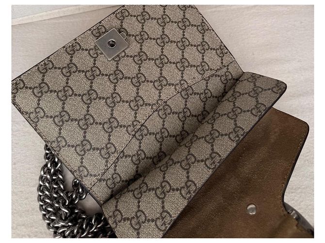 Gucci Dionysus GG Supreme Canvas and Suede Shoulder Bag - view 16