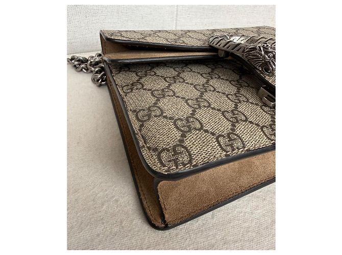 Gucci Dionysus GG Supreme Canvas and Suede Shoulder Bag - view 8