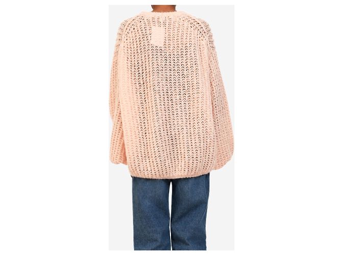 Totême Pull en mohair bouffant rose - size S - vue 2